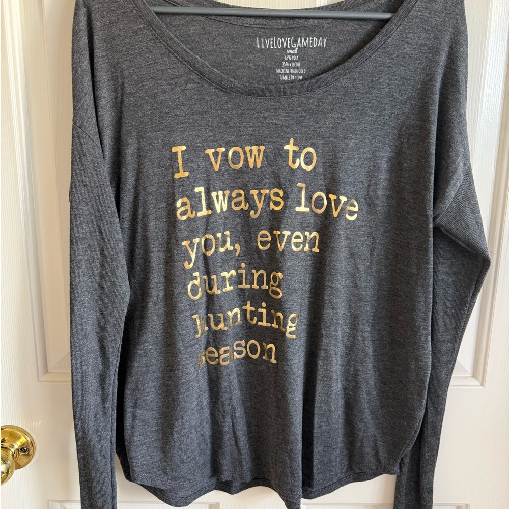 Live Love Gameday Gray Long Sleeve Tee